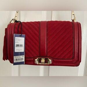 NEW Rebecca Minkoff Love Crossbody with Tassel Red